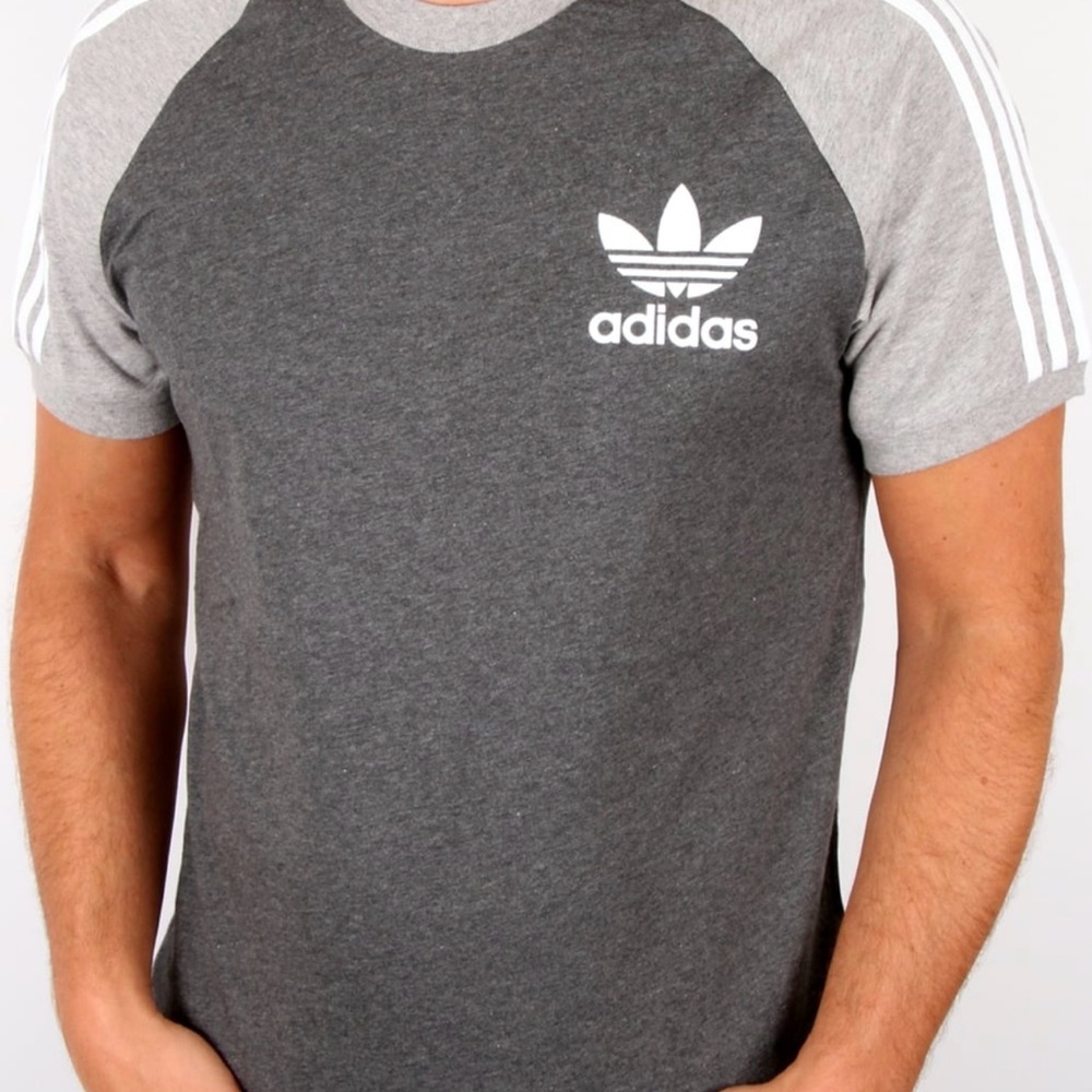 Adidas Retro T-Shirt | Men's XL | Grey | Classic Style